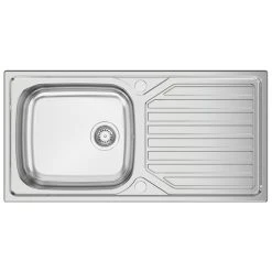 Clearwater OKIO 1 Bowl Stainless Steel Kitchen Sink & Drainer 1000 X 500mm