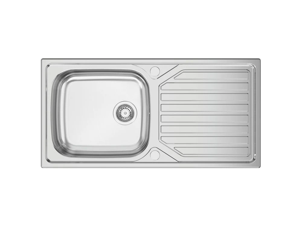 Clearwater OKIO 1 Bowl Stainless Steel Kitchen Sink & Drainer 1000 X 500mm