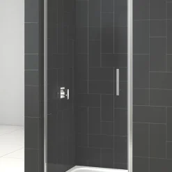 Triton Fast Fix Framed Rectangular Pivot Shower Door Chrome 900 X 1900mm