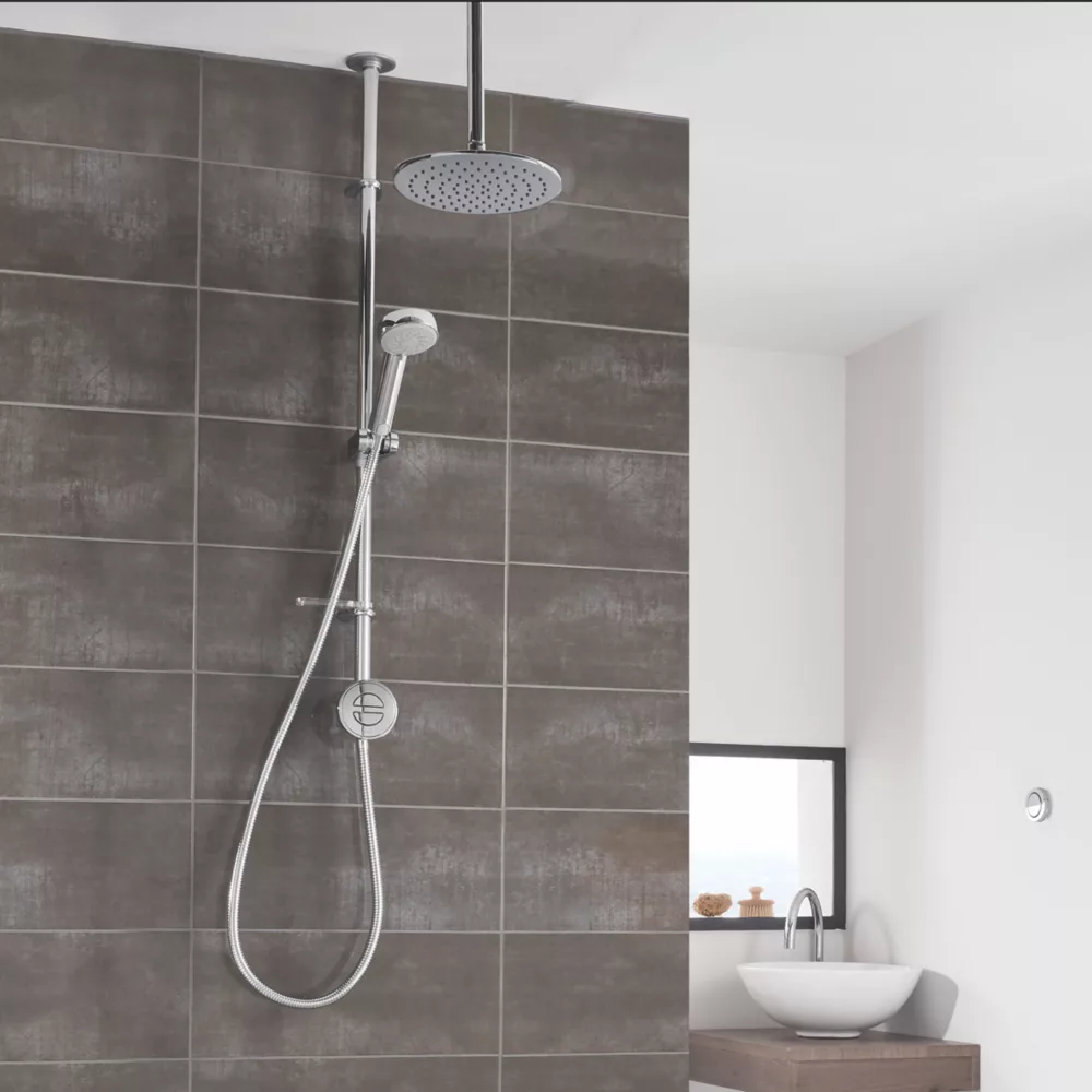 Aqualisa Smart Link Gravity-Pumped Ceiling-Fed Chrome Thermostatic Smart Shower With Diverter - Image 2