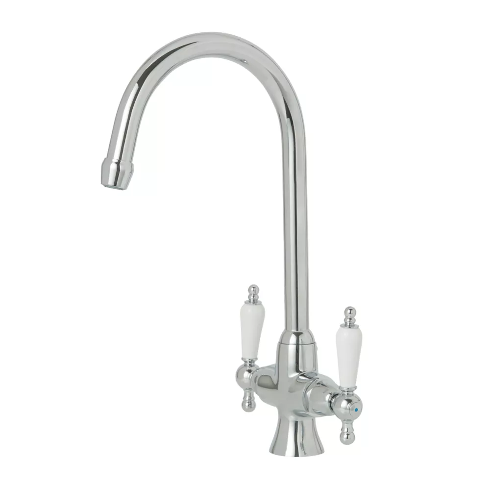 Essentials Dual-Lever Mono Mixer Kitchen Tap Chrome
