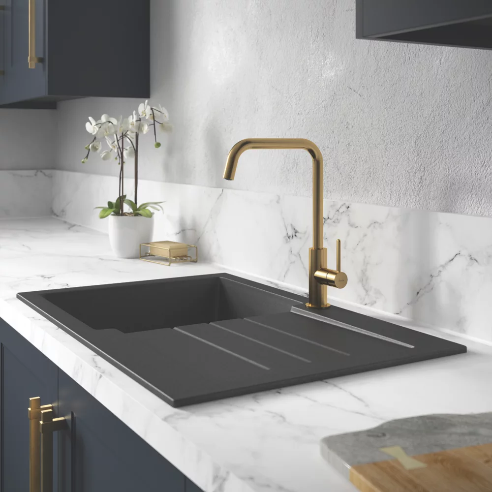 Abode Althia Kitchen Mixer Tap Brushed Brass 2 Abode Althia Kitchen Mixer Tap Brushed Brass - Image 2