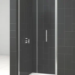 Triton Fast Fix Framed Rectangular Bi-Fold Shower Door Chrome 900 X 1900mm