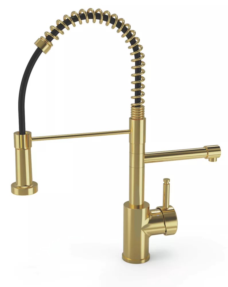 ETAL Multi-Use 3-in-1 Hot Water Kitchen Tap With Handset Brushed Brass