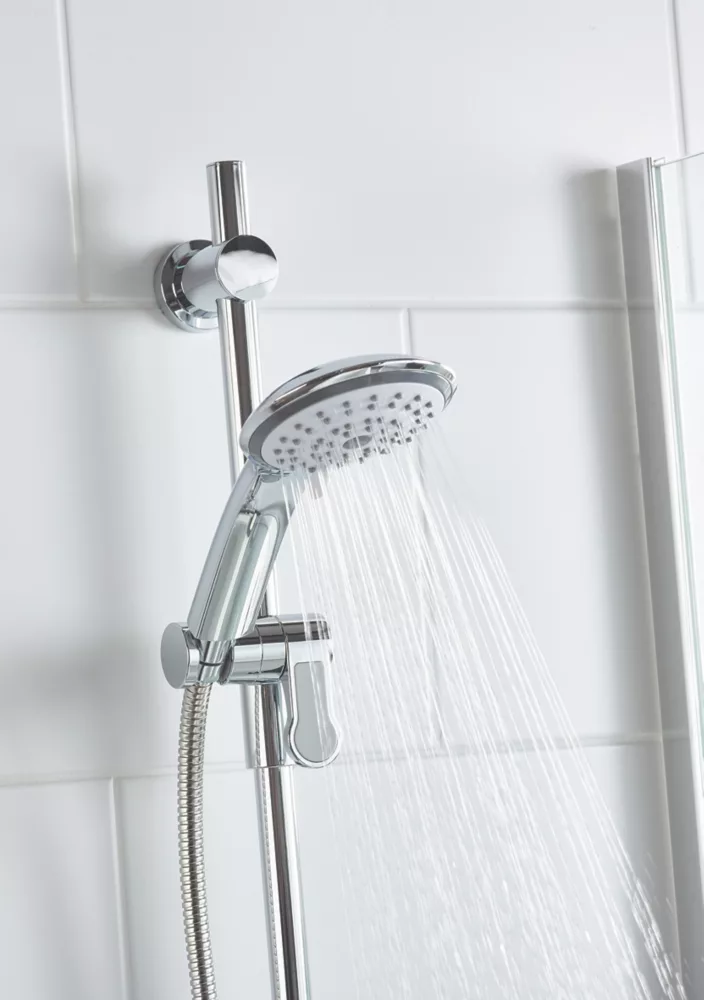 Bristan Design Utility Rear-Fed Exposed Chrome Thermostatic Bar Mixer Shower With Adjustable Riser Kit - Image 4