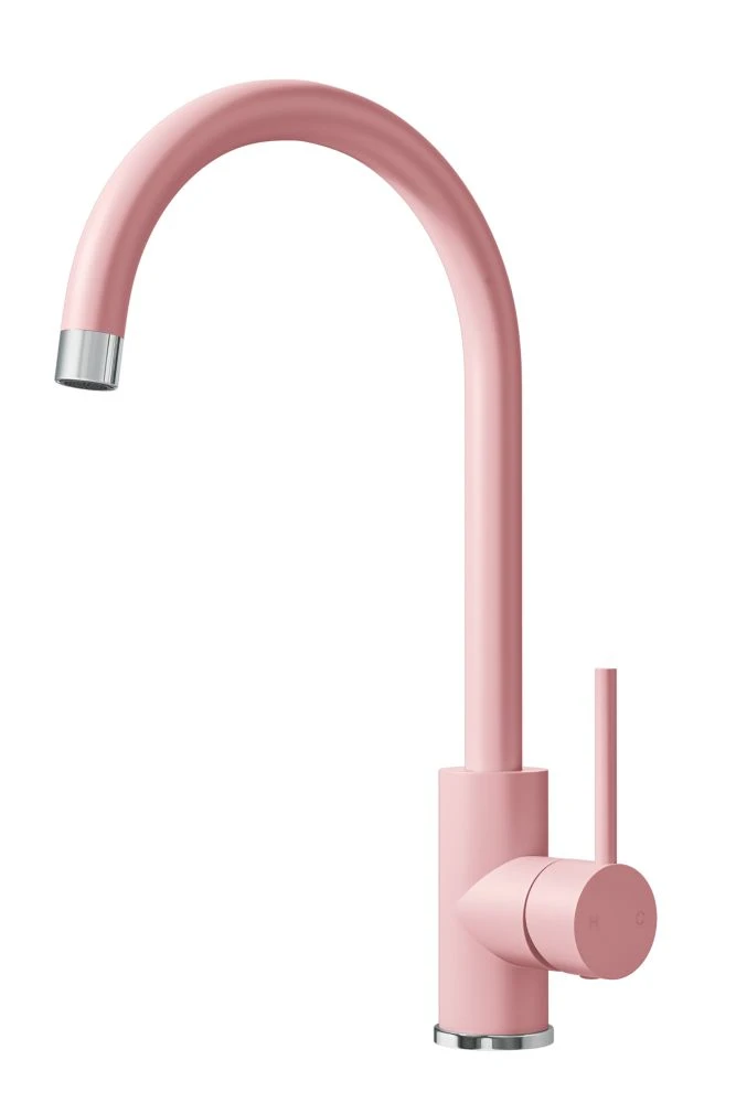 ETAL Sorrento Single Lever Kitchen Mixer Tap Matt Pink