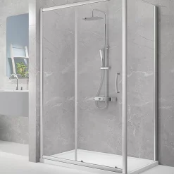 Triton Neo Eight Framed Rectangular Sliding Door Shower Enclosure Reversible Chrome 1000 X 800 X 1900mm