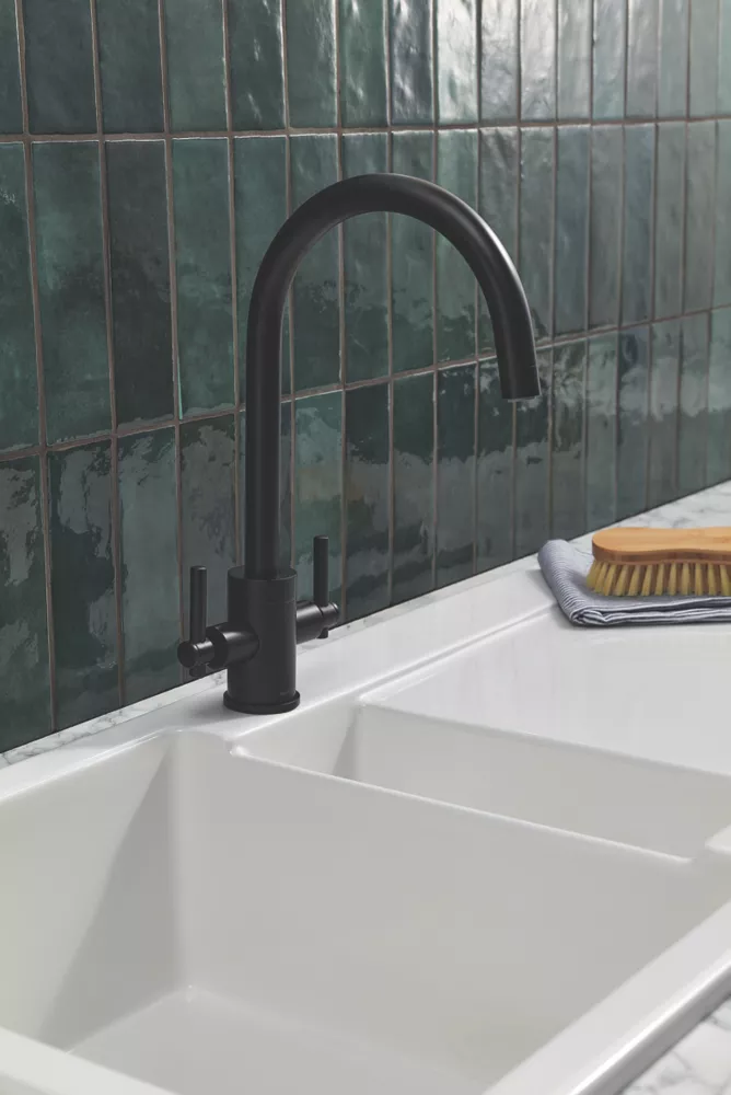 Clearwater Rococo Monobloc Mixer Tap Matt Black - Image 2
