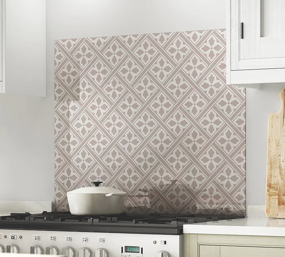 Laura Ashley Mr Jones Dove Grey Self-Adhesive Glass Kitchen Splashback 900 X 750 X 6mm - Image 2