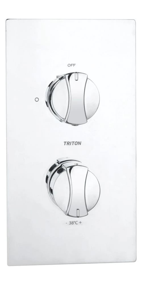 Triton Rear-Fed Concealed Chrome Thermostatic Dual Control Mixer - Image 4