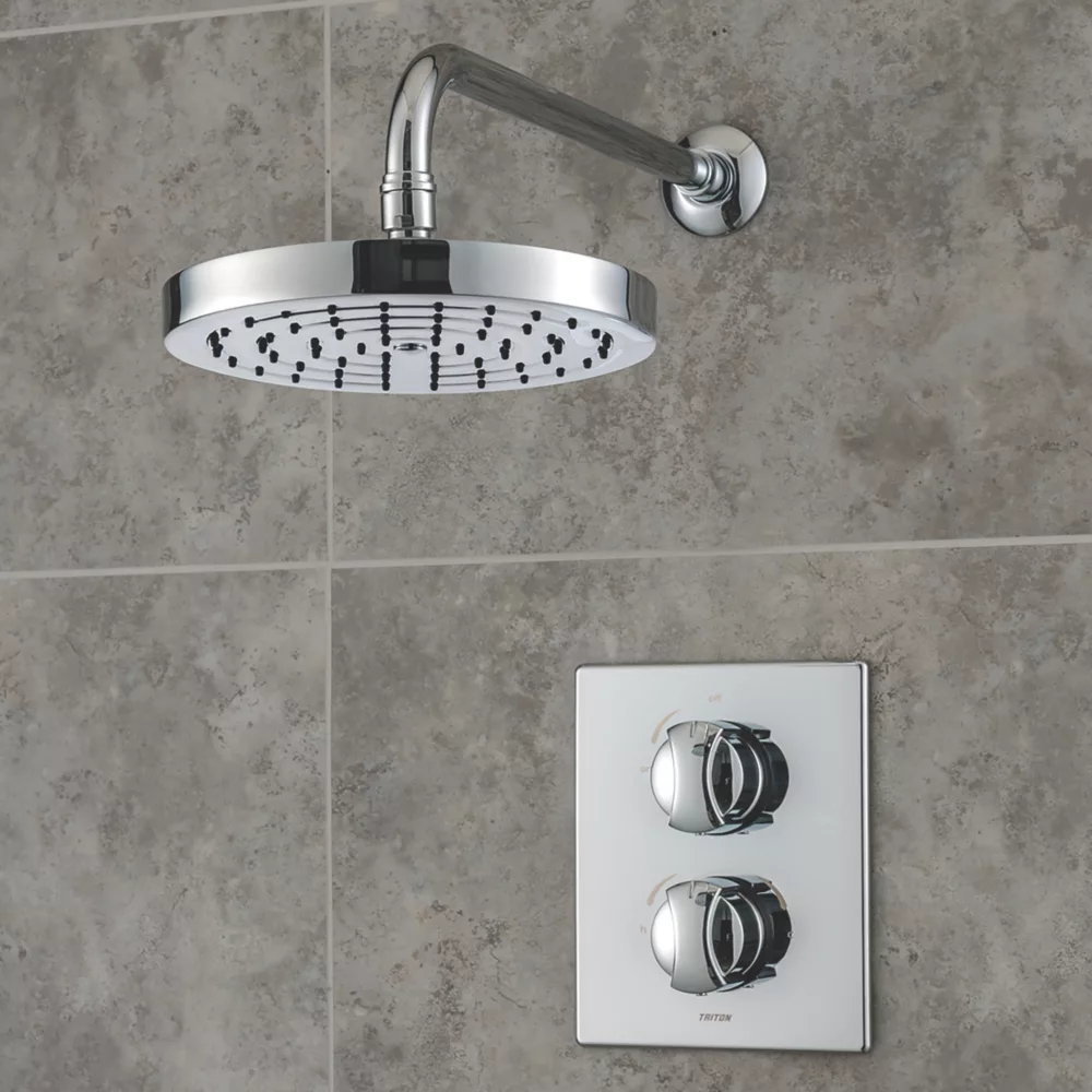 Triton Rear-Fed Concealed Chrome Thermostatic Dual Control Mixer - Image 5