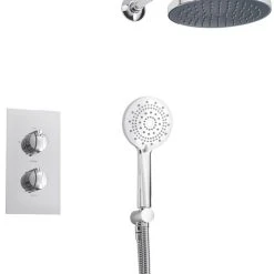 Triton Rear-Fed Concealed Chrome Thermostatic Dual Control Mixer