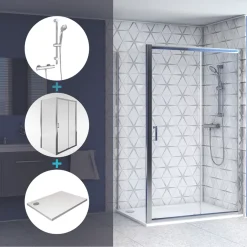 Aqualux Shine 6 Shower Enclosure With Tray & Thermostatic Mixer Shower 1200 X 900 X 1850mm