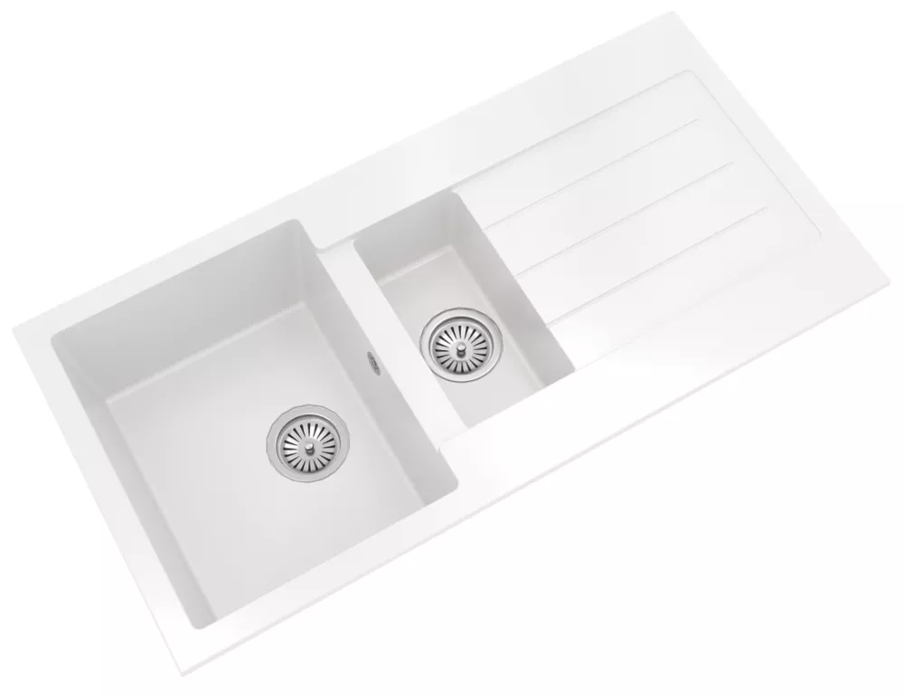 ETAL Comite 1.5 Bowl Granite Composite Kitchen Sink White Reversible 1000 X 500mm 1 ETAL Comite 1.5 Bowl Granite Composite Kitchen Sink White Reversible 1000 X 500mm