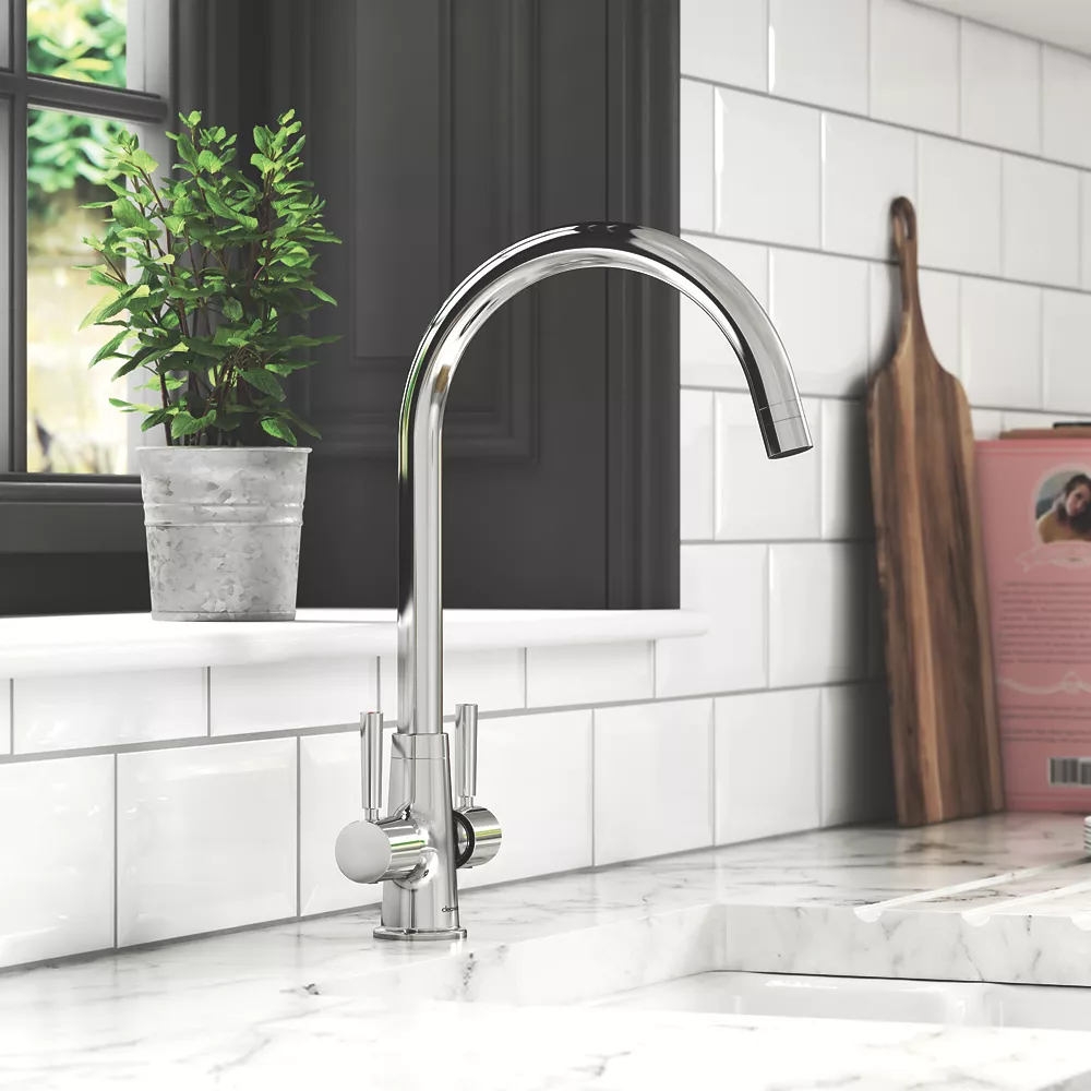 Clearwater Davina Dual-Lever Monobloc Tap Chrome - Image 2