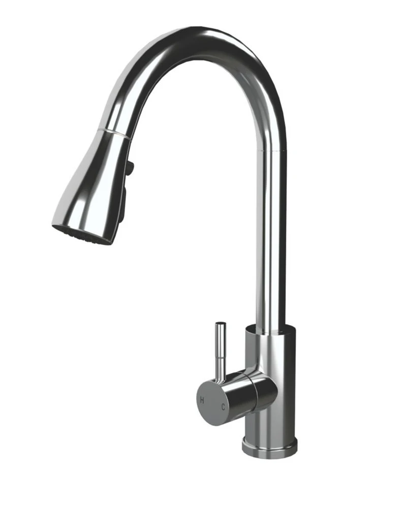 ETAL Bucks Pull-Out Spray Mixer Tap Chrome - Image 2