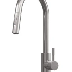 ETAL Cato Pull-Out Kitchen Mixer Tap Brushed Steel