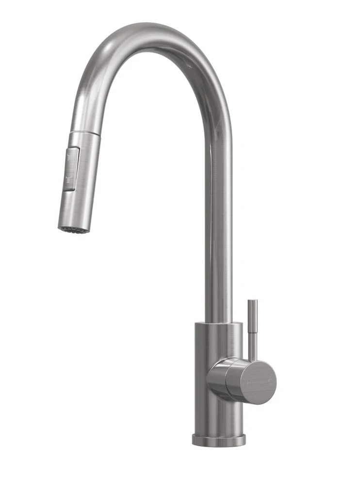 ETAL Cato Pull-Out Kitchen Mixer Tap Brushed Steel