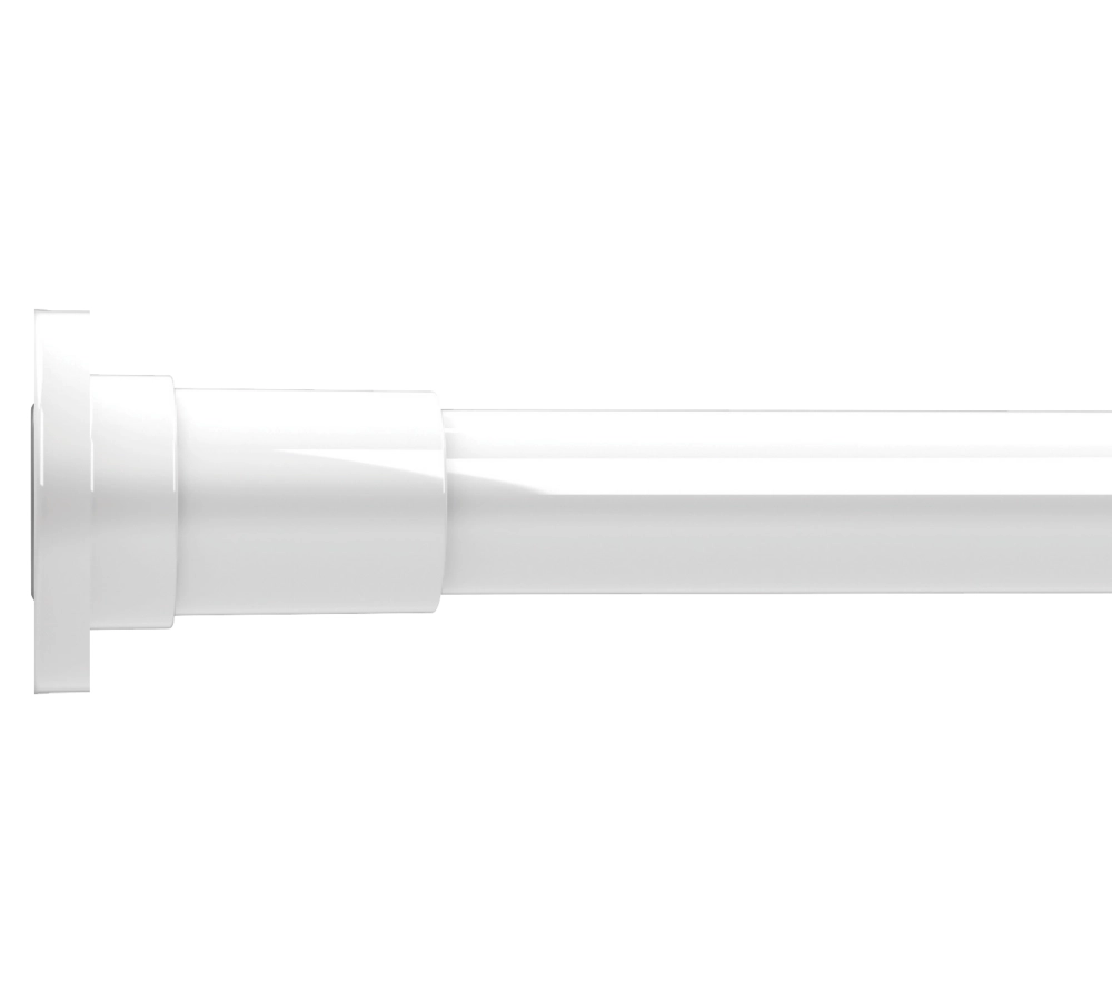 Croydex Straight Shower Curtain Rail Aluminium White 1100-2600mm - Image 2