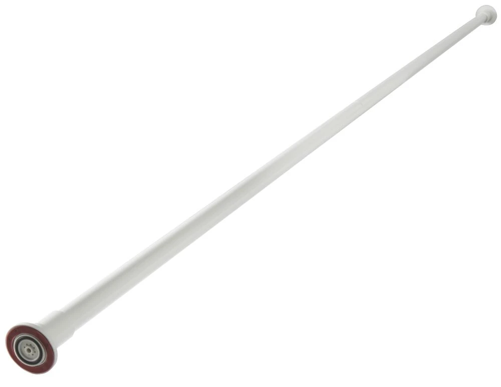 Croydex Straight Shower Curtain Rail Aluminium White 1100-2600mm