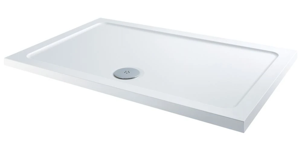 Essentials Rectangular Shower Tray White 900 X 760 X 40mm