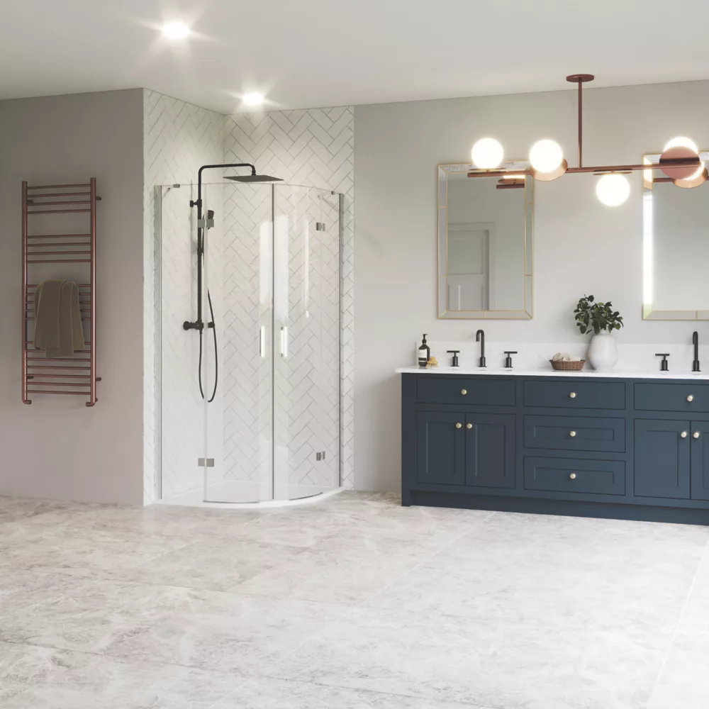 Aqualux Aquarius 6 Frameless Quadrant Shower Enclosure & Tray Non-Handed Chrome 800 X 800 X 1900mm - Image 5