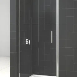 Triton Fast Fix Framed Rectangular Pivot Shower Door Chrome 760 X 1900mm