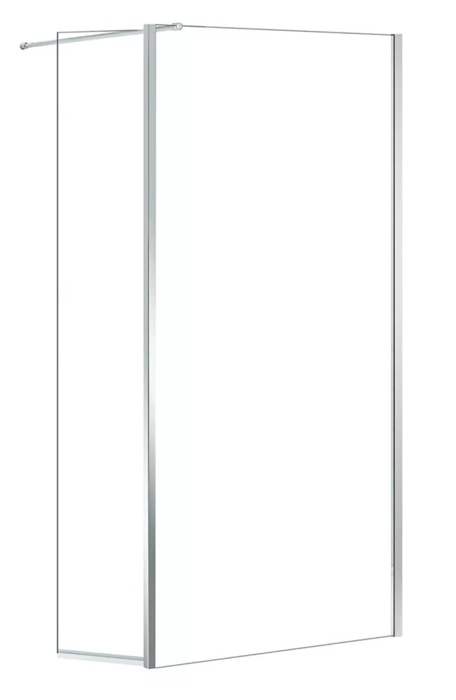 Triton Neo Frameless Showerwall & Swivel Panel Chrome 1200 X 2015mm