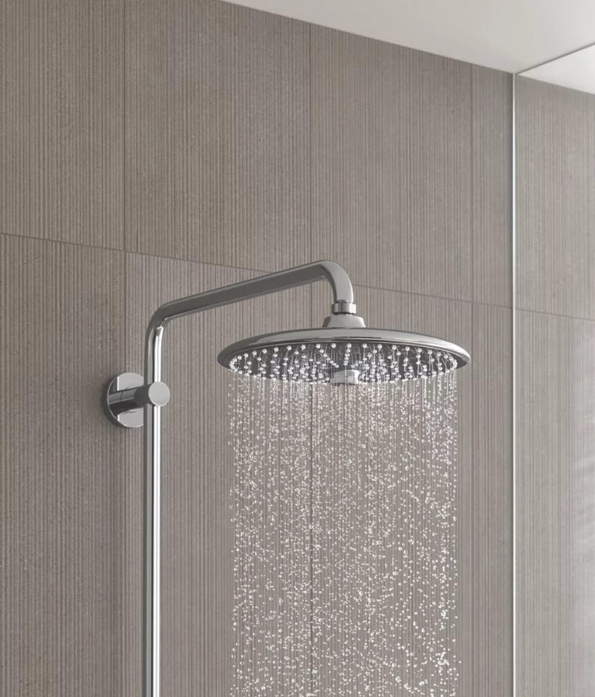 Grohe Vitalio Joy 260 CoolTouch HP Rear-Fed Exposed Chrome Thermostatic Shower System - Image 4