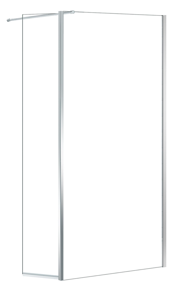 Triton Neo Frameless Showerwall & Swivel Panel Chrome 900 X 2015mm 1 Triton Neo Frameless Showerwall & Swivel Panel Chrome 900 X 2015mm