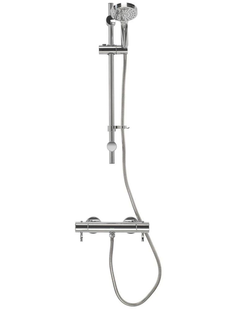 Croydex Metlex Thermostatic Shower Set Modern Design Chrome - Image 2