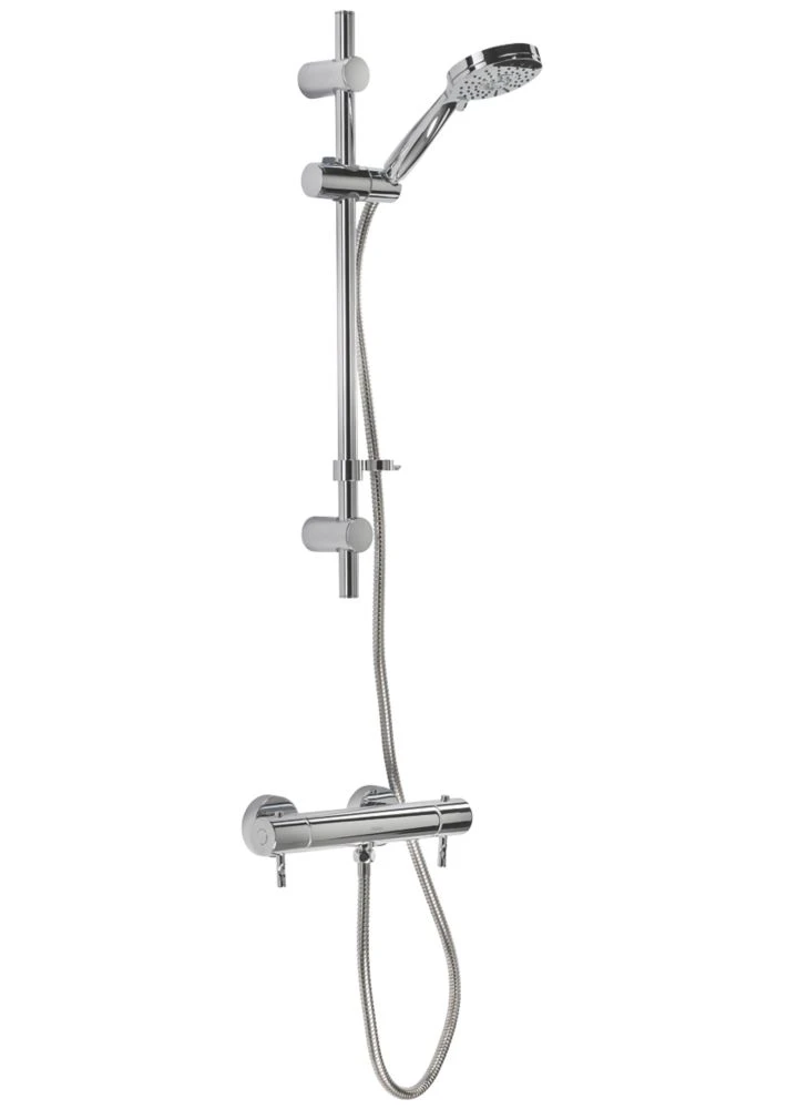 Croydex Metlex Thermostatic Shower Set Modern Design Chrome