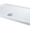 Essentials Rectangular Shower Tray With Waste White 1100 X 760 X 40mm