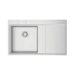 Clearwater Xeron 1 Bowl Stainless Steel Kitchen Sink With RH Single Drainer 860 X 520mm