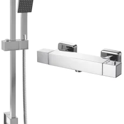 ETAL Ventura Rear-Fed Exposed Polished Chrome Thermostatic Bar Mixer Shower