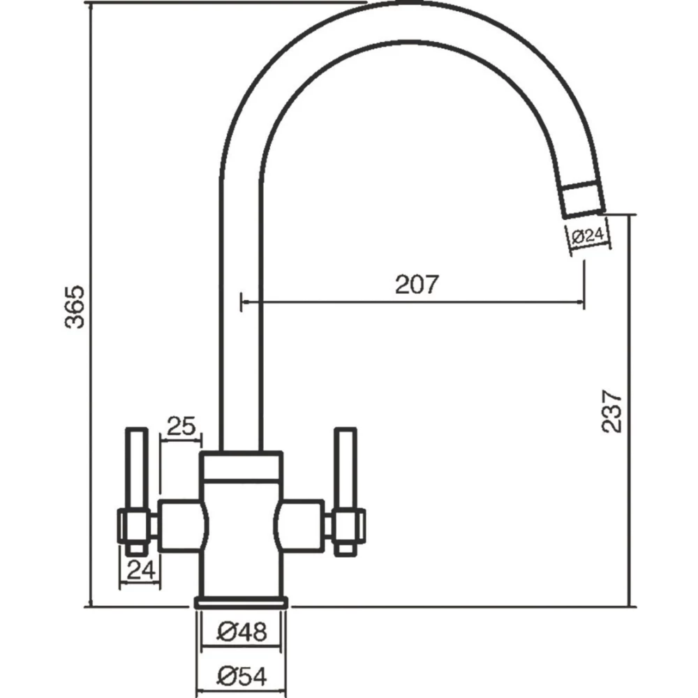 Clearwater Rococo Monobloc Mixer Tap Brushed Copper PVD - Image 3