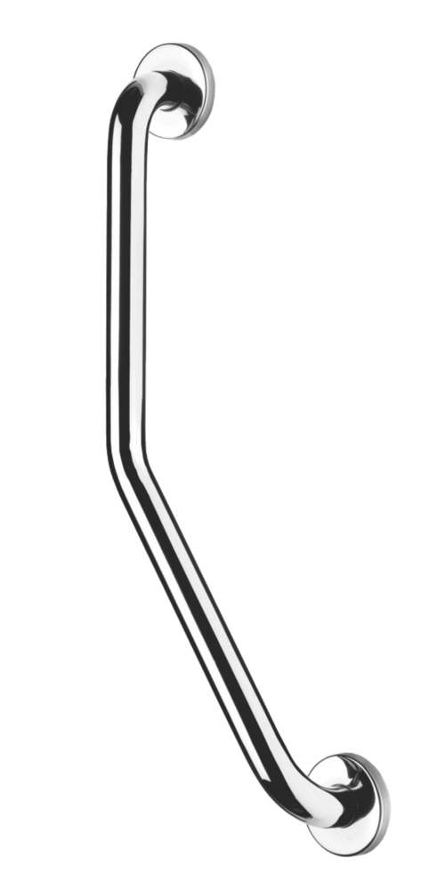 Croydex Angled Doc M Grab Bar Chrome 600mm