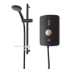 Triton Amala Black With Brushed Brass Accents 8.5kW Electric Shower