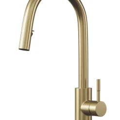 ETAL Velia Concealed Pull-Out Kitchen Mixer Tap Brushed Brass