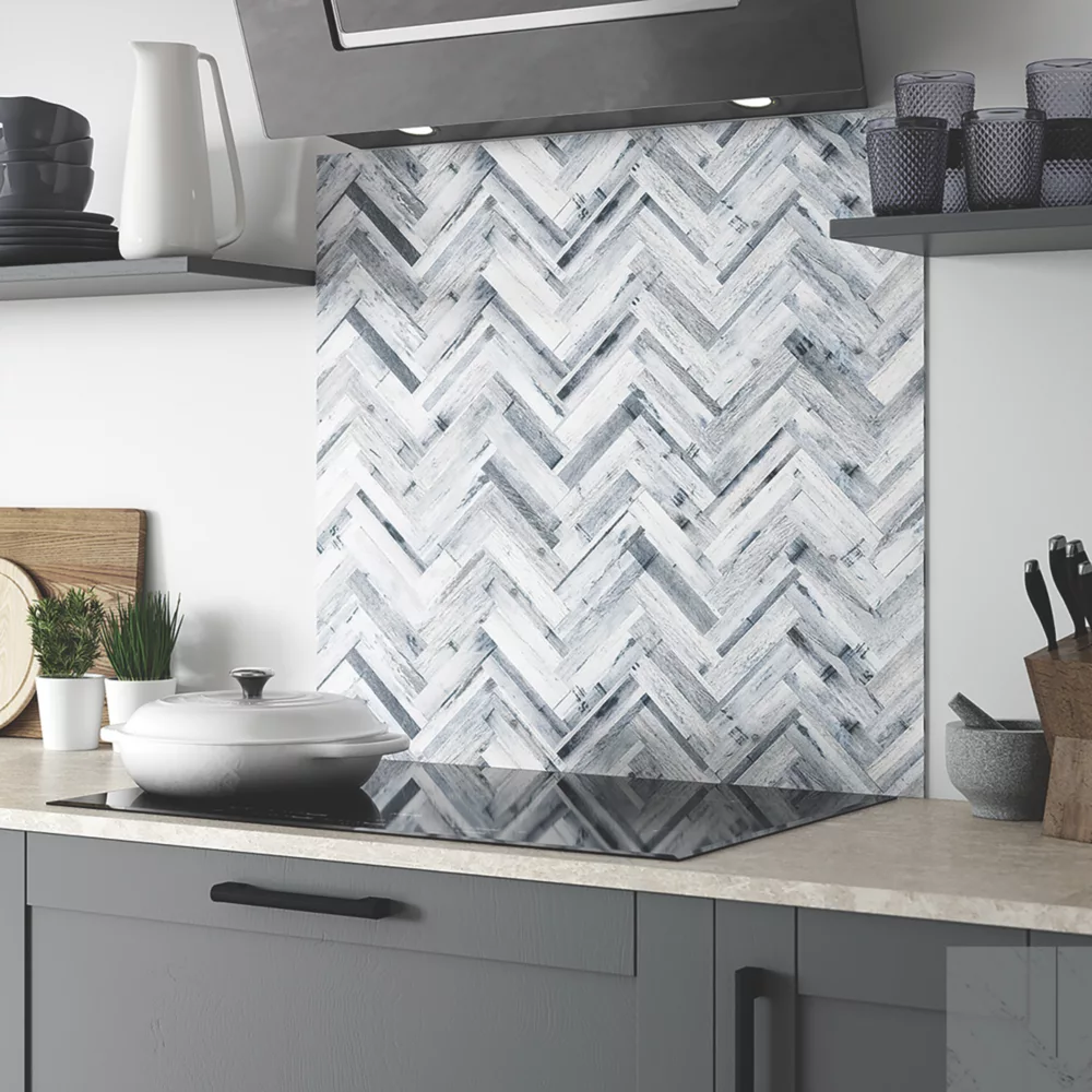 Splashwall Grey / White Alloy Splashback 900 X 800 X 4mm - Image 3