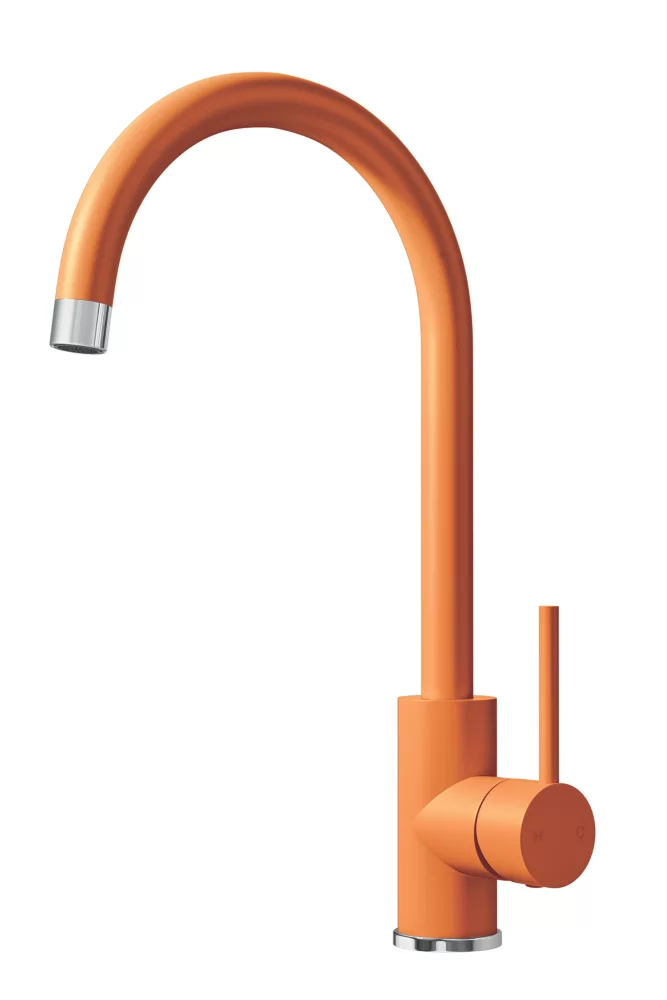 ETAL Sorrento Single Lever Kitchen Mixer Tap Matt Orange