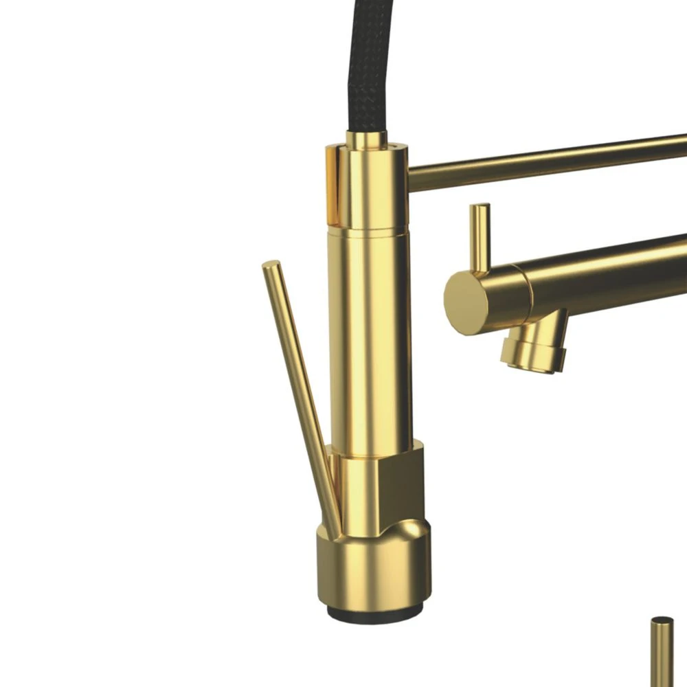 ETAL Windsor Multi-Use Spray Mixer Tap Brushed Brass - Image 3