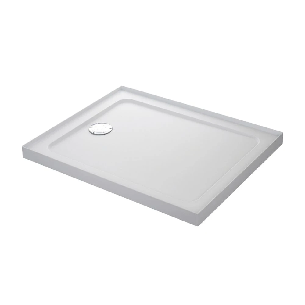 Mira Flight Safe Rectangular Shower Tray With Upstands White 1000 X 800 X 40mm