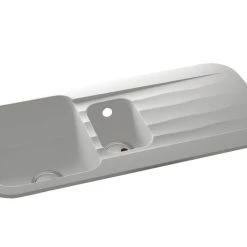 Abode Dune 1.5 Bowl Granite Composite Kitchen Sink Frost White Reversible 1000 X 500mm