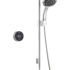 Mira Platinum Gravity-Pumped Ceiling-Fed Single Outlet Black / Chrome Thermostatic Wireless Digital Mixer Shower