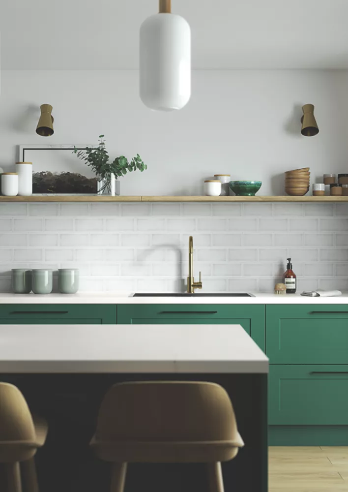 Splashwall White Crackle Tile Alloy Splashback 2440 X 600 X 4mm - Image 3