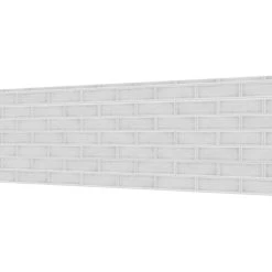 Splashwall White Crackle Tile Alloy Splashback 2440 X 600 X 4mm