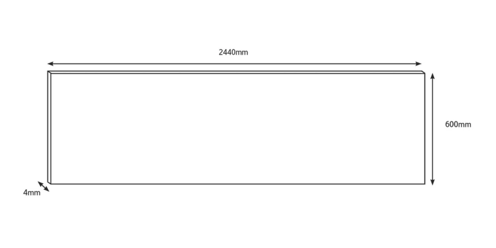 Splashwall Grey / White Alloy Splashback 2440 X 600 X 4mm - Image 4