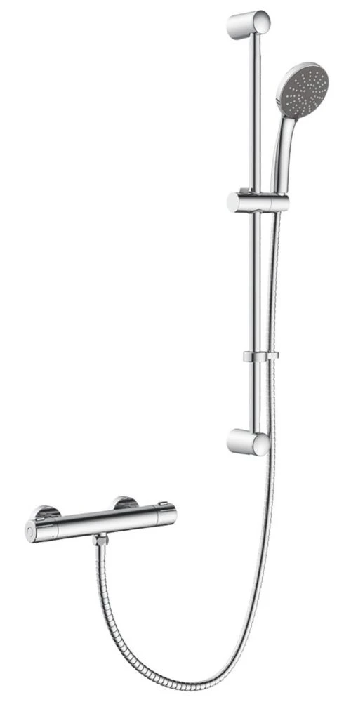 Swirl Slim HP Rear-Fed Exposed Chrome Thermostatic Mixer Shower