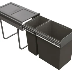 Hafele Kitchen Cabinet Pull-Out Bin Grey 30Ltr